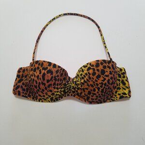 Victoria's Secret Swim Bikini Top‎ Animal Print Size 34B